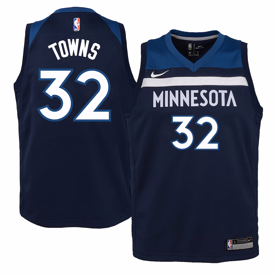 Youth Minnesota Timberwolves Karl-Anthony Towns Nike Navy Swingman Jersey - Icon Edition - Ujersey Shop