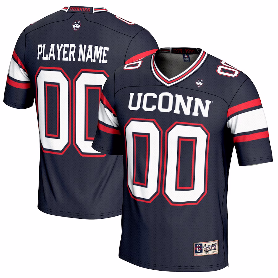 UConn Huskies GameDay Greats NIL Pick-A-Player Football Jersey - Navy - Ujersey Shop