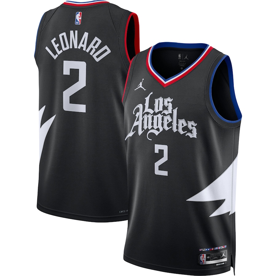 Unisex LA Clippers Kawhi Leonard Jordan Brand Black Swingman Jersey - Statement Edition - Ujersey Shop