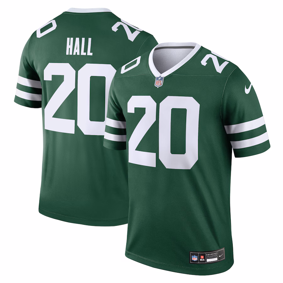 Men's New York Jets Breece Hall Nike Legacy Green Legend Jersey - Ujersey Shop
