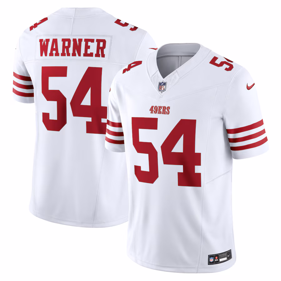 Men's San Francisco 49ers Fred Warner Nike White Vapor F.U.S.E. Limited Jersey - Ujersey Shop
