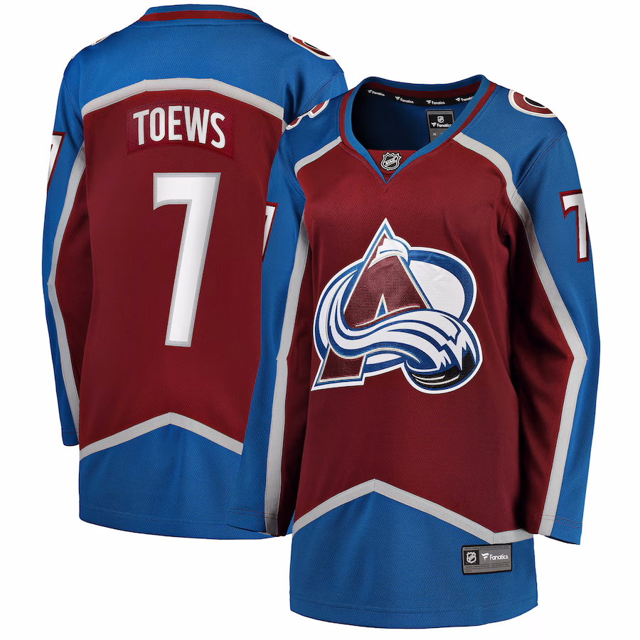 Women's Colorado Avalanche Devon Toews Fanatics Burgundy Home Breakaway Player Jersey - Ujersey Shop