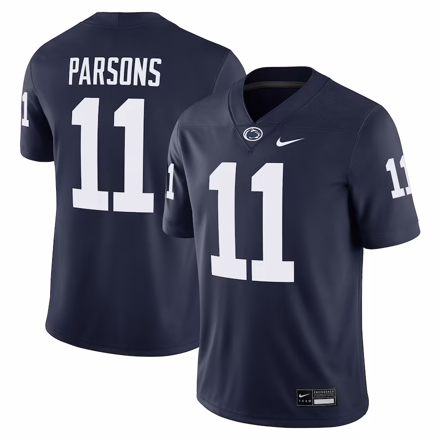 Men's Nike Micah Parsons Navy Penn State Nittany Lions Alumni Game Jersey - Ujersey Shop