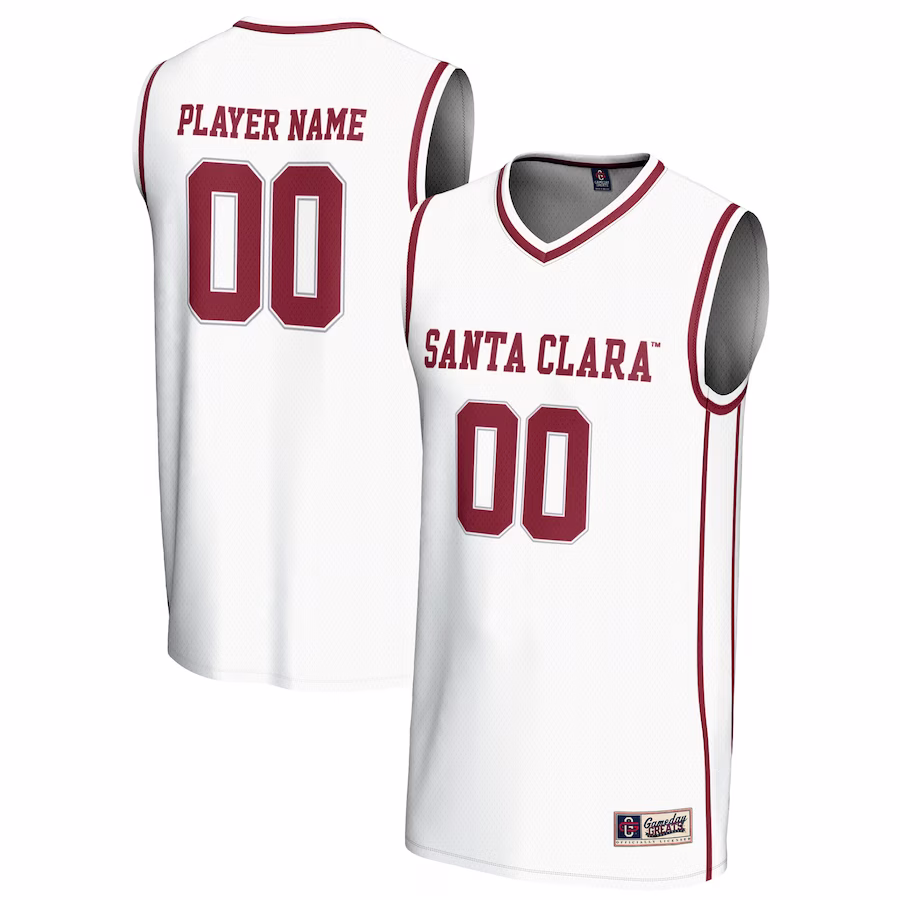 Santa Clara Broncos GameDay Greats Unisex NIL Pick-A-Player Lightweight Women's Basketball Jersey - White - Ujersey Shop
