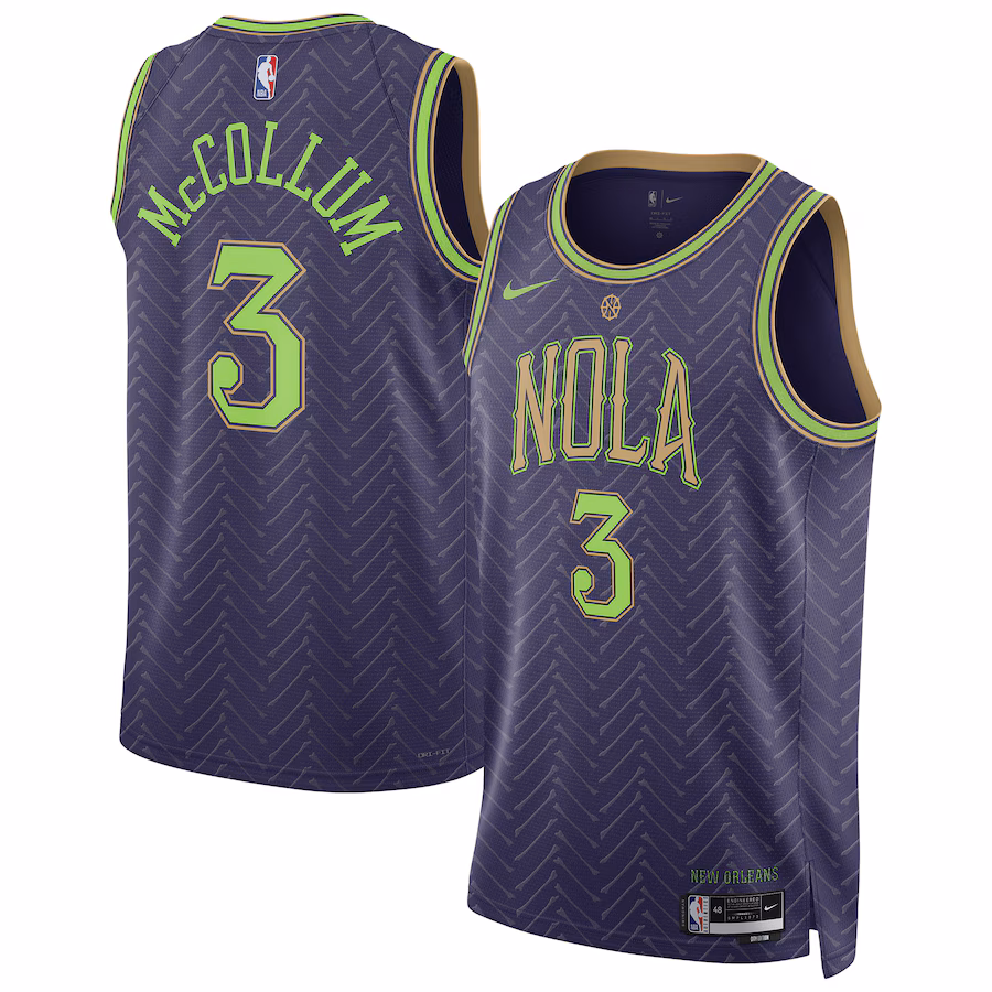 Unisex New Orleans Pelicans CJ McCollum Nike Purple 2024/25 Swingman Player Jersey - City Edition - Ujersey Shop