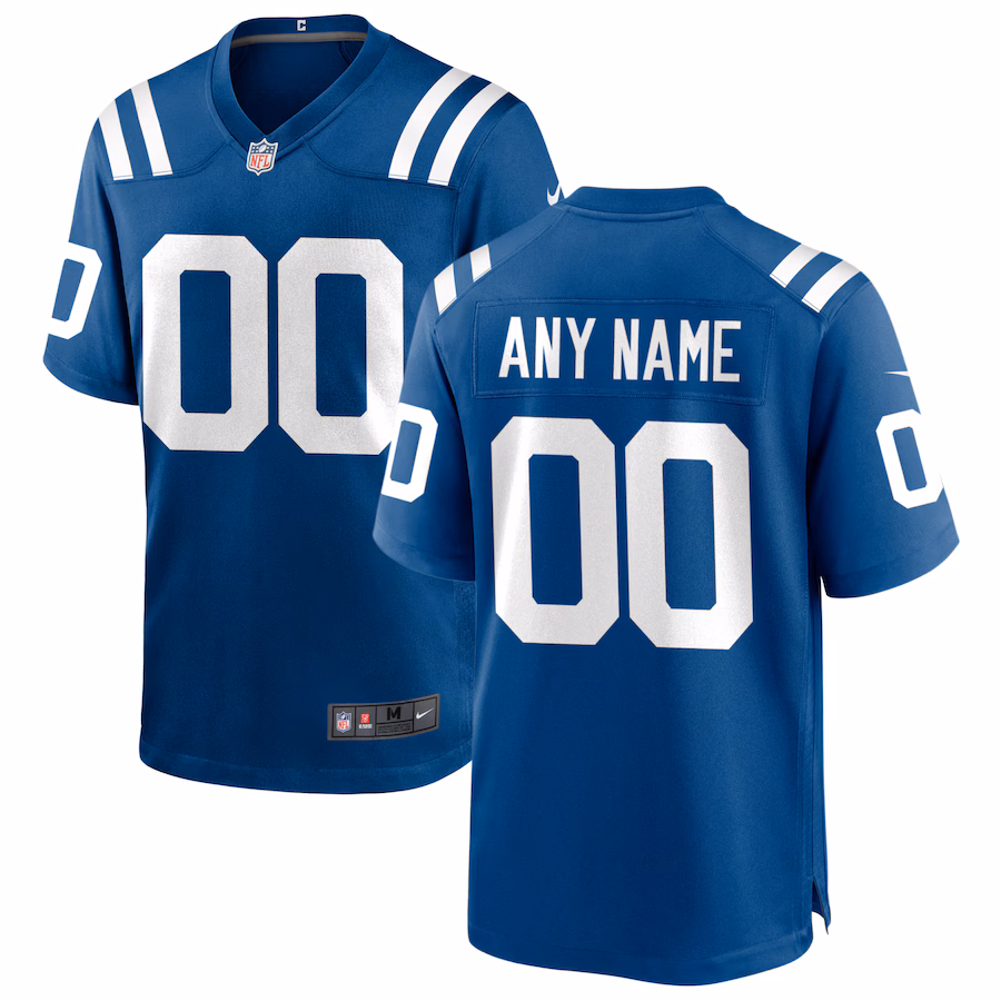 Men's Nike Indianapolis Colts Royal Custom Game Jersey - Ujersey Shop