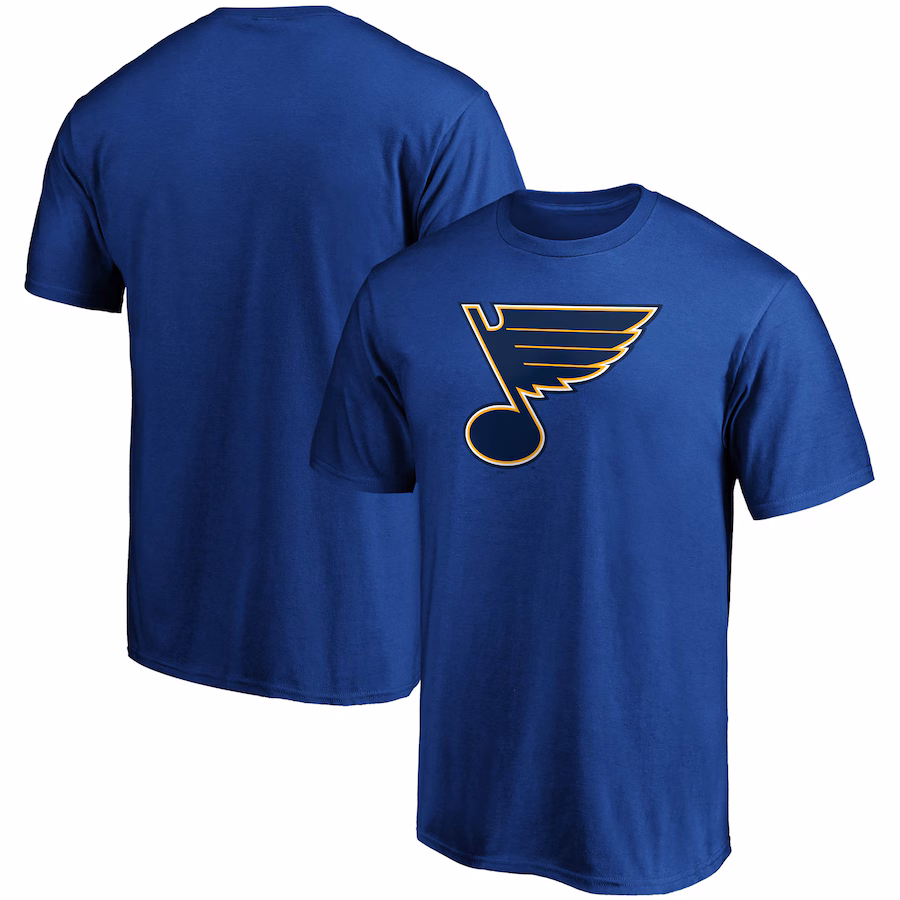 Men's St. Louis Blues Fanatics Blue Team Primary Logo T-Shirt - Ujersey Shop