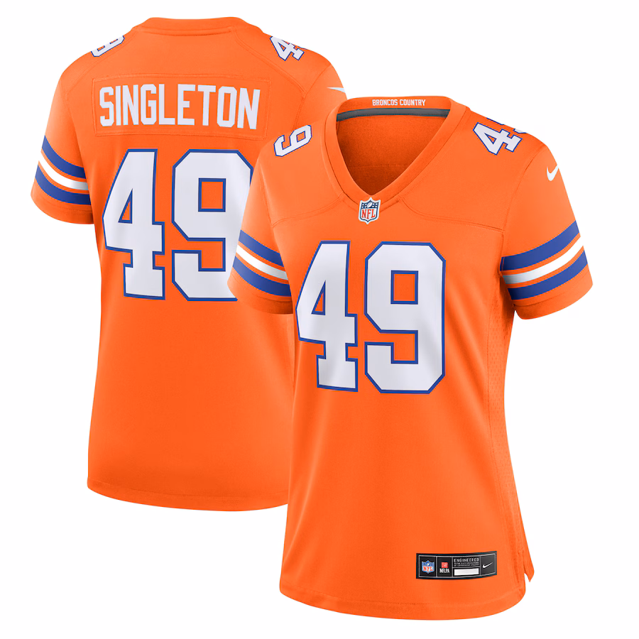 Women's Denver Broncos Alex Singleton Nike Orange Alternate Game Jersey - Ujersey Shop
