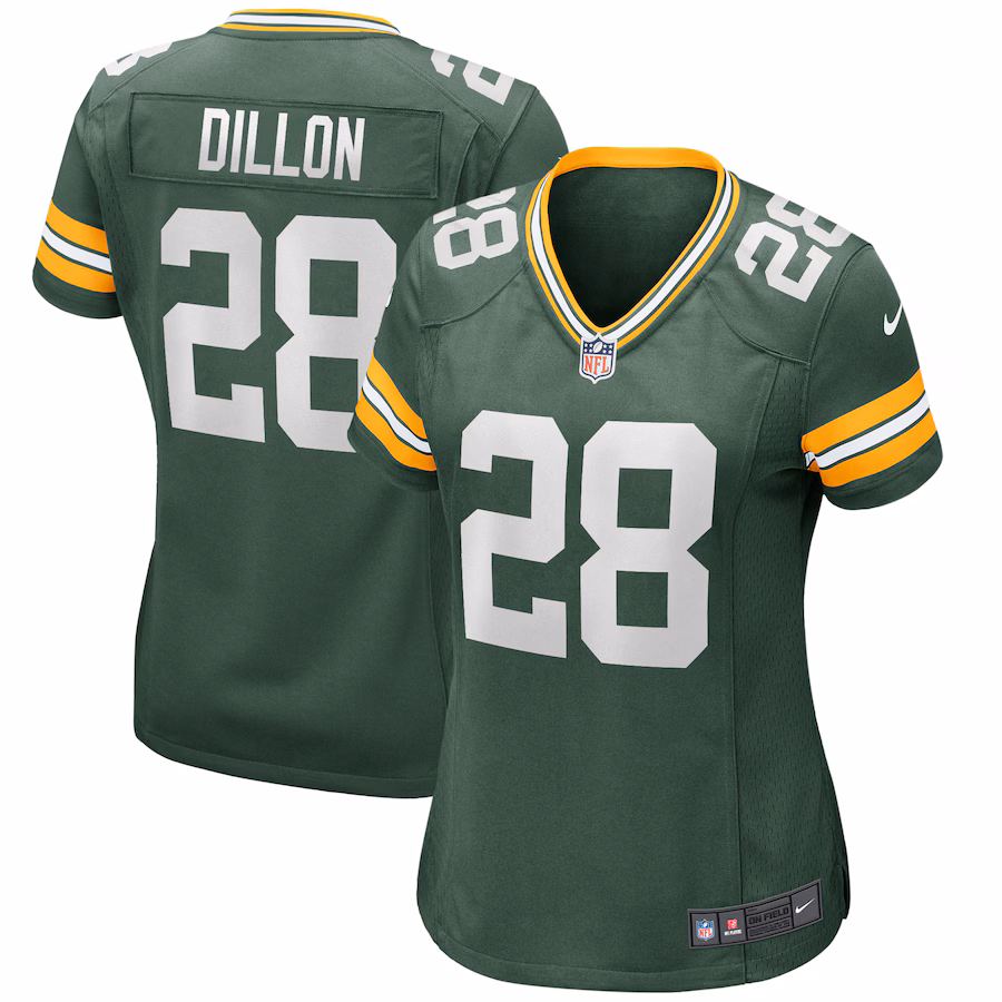 Women's Green Bay Packers AJ Dillon Nike Green Player Game Jersey - Ujersey Shop