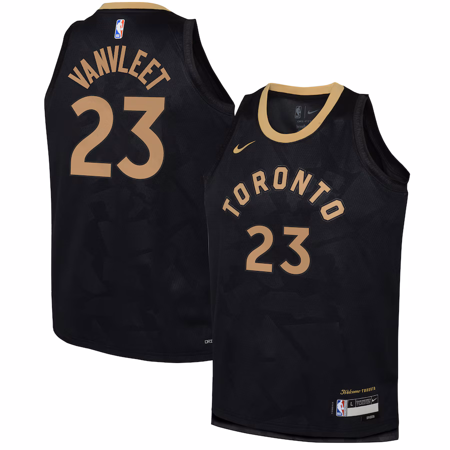 Youth Toronto Raptors Fred VanVleet Nike Black 2022/23 Swingman Jersey - City Edition - Ujersey Shop