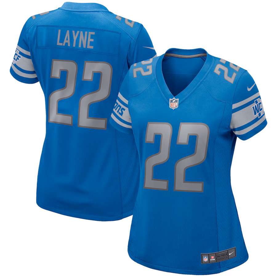 Women's Detroit Lions Bobby Layne Nike Blue Game Retired Player Jersey - Ujersey Shop