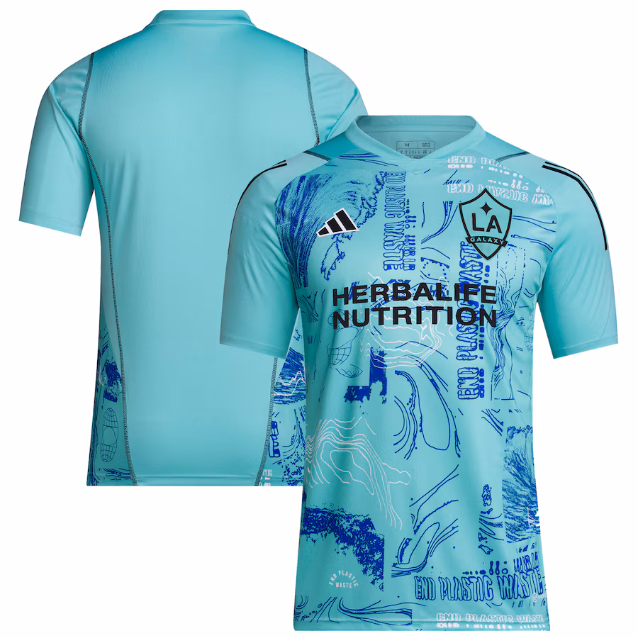 Men's LA Galaxy  adidas Green 2023 One Planet Replica Jersey - Ujersey Shop