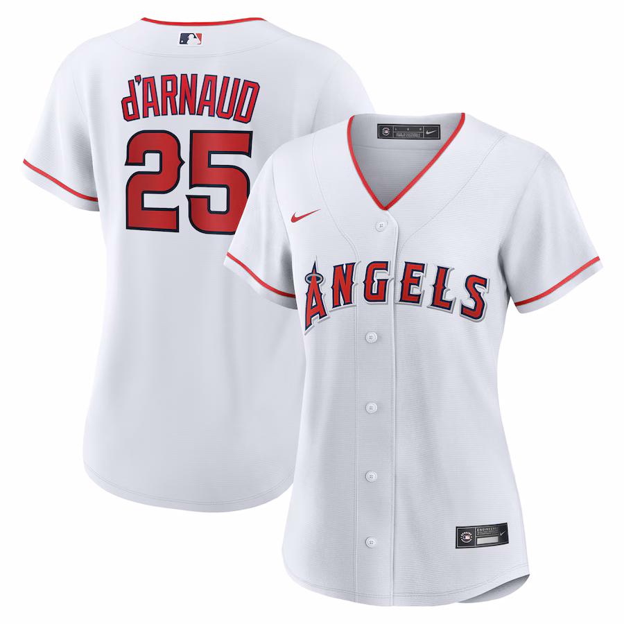 Women's Los Angeles Angels Travis d'Arnaud Nike White Home Replica Jersey - Ujersey Shop