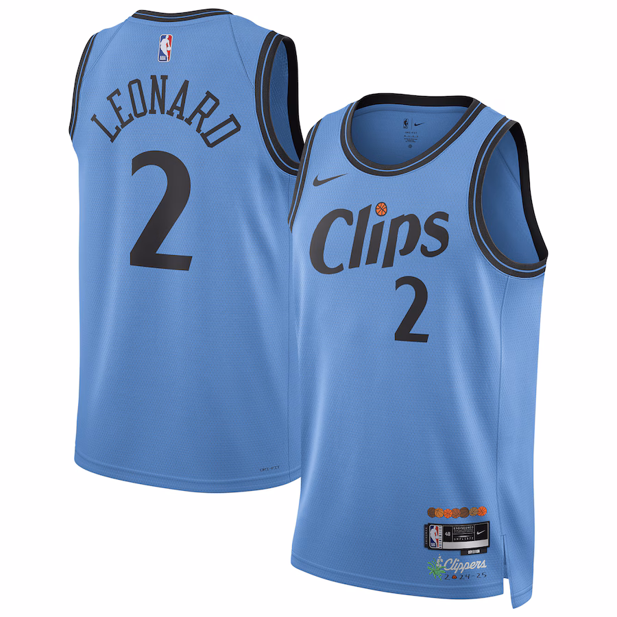 Unisex LA Clippers Kawhi Leonard Nike Light Blue 2024/25 Swingman Player Jersey - City Edition - Ujersey Shop