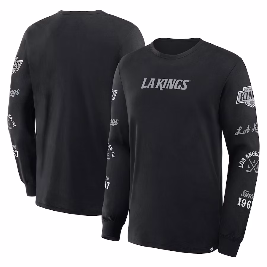 Men's Los Angeles Kings Fanatics Black Boxed In Legacy Long Sleeve T-Shirt - Ujersey Shop