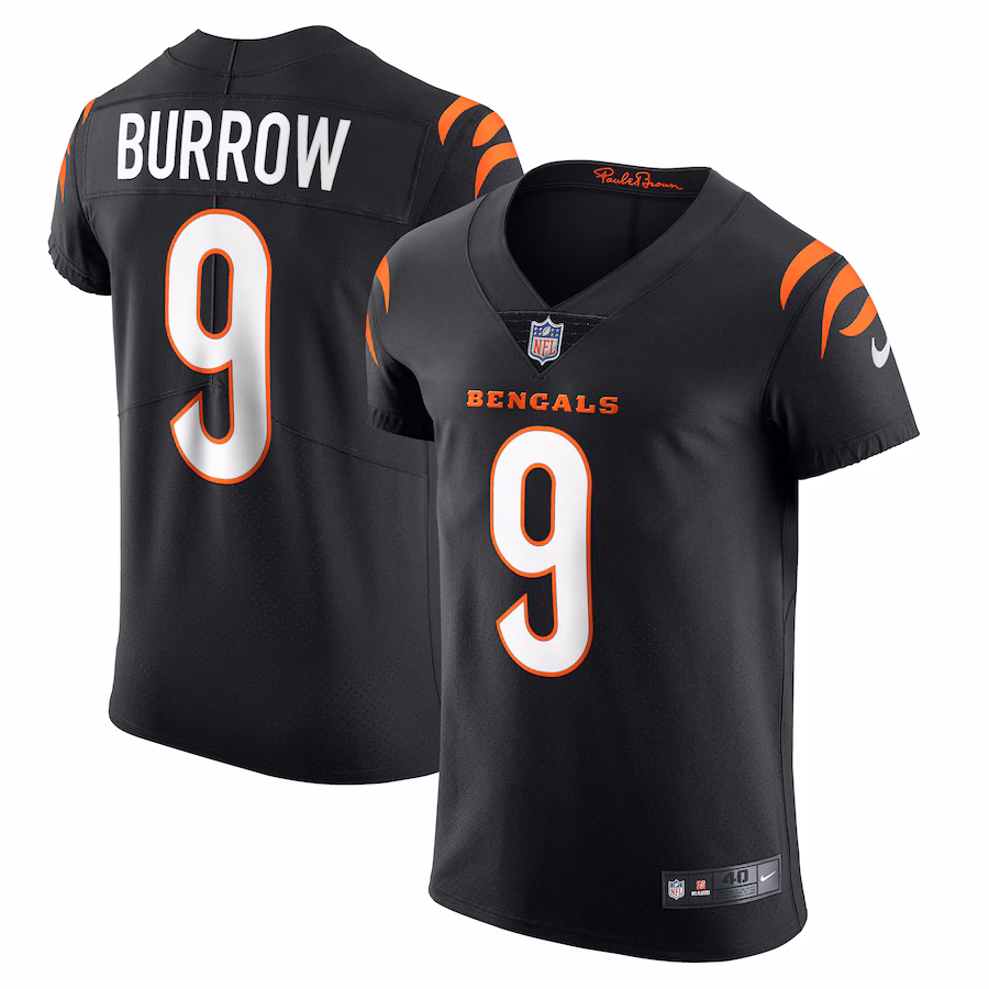 Men's Cincinnati Bengals Joe Burrow Nike Black Vapor Elite Jersey - Ujersey Shop