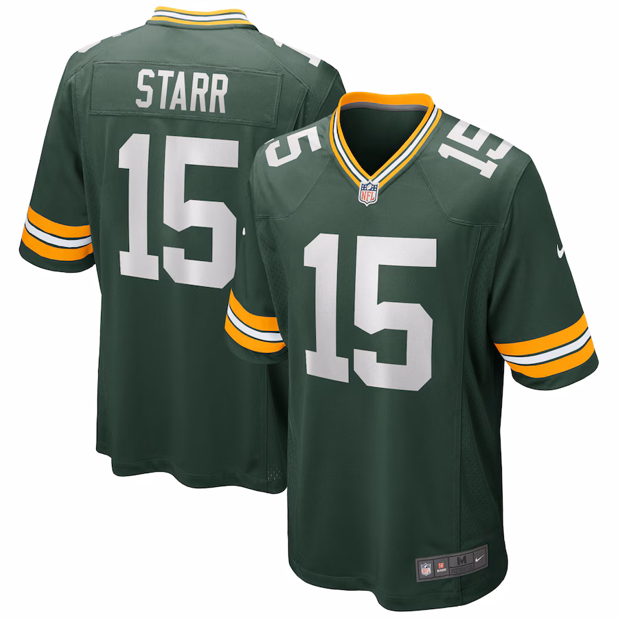 Men's Green Bay Packers Bart Starr Nike Green Game Retired Player Jersey - Ujersey Shop