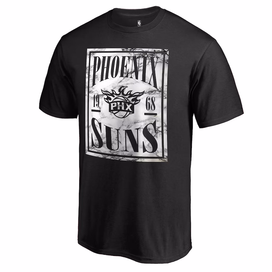 Men's Phoenix Suns Black Court Vision T-Shirt - Ujersey Shop