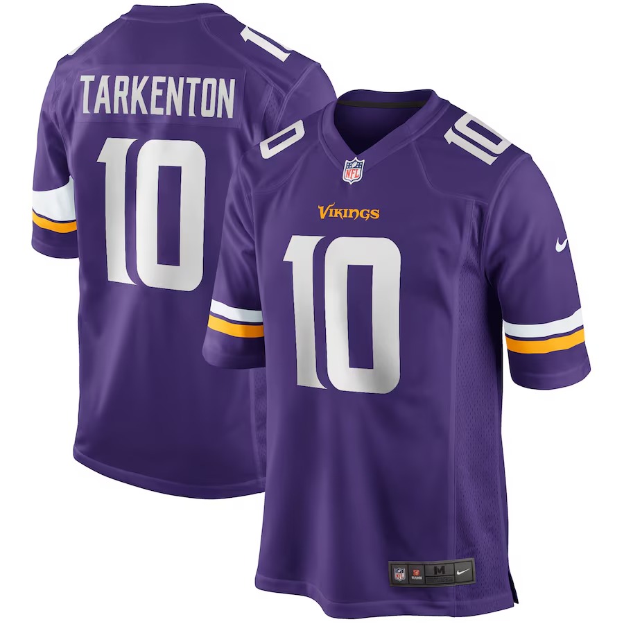 Men's Minnesota Vikings Fran Tarkenton Nike Purple Game Retired Player Jersey - Ujersey Shop
