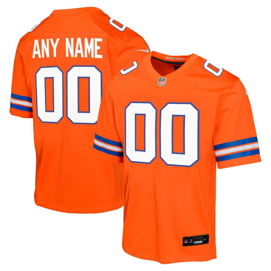 Youth Denver Broncos Nike Orange Mile High Collection 1977 Throwback Custom Game Jersey - Ujersey Shop