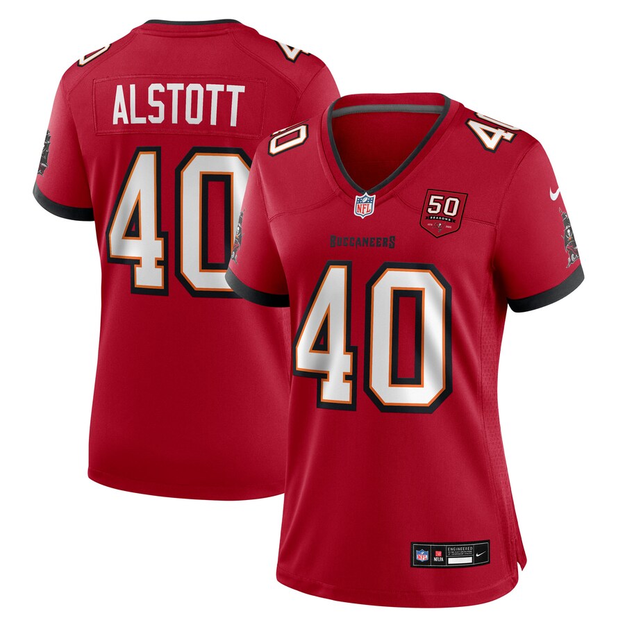 Women's Tampa Bay Buccaneers Mike Alstott Nike Red 50th Anniversary Team Game Jersey - Ujersey Shop