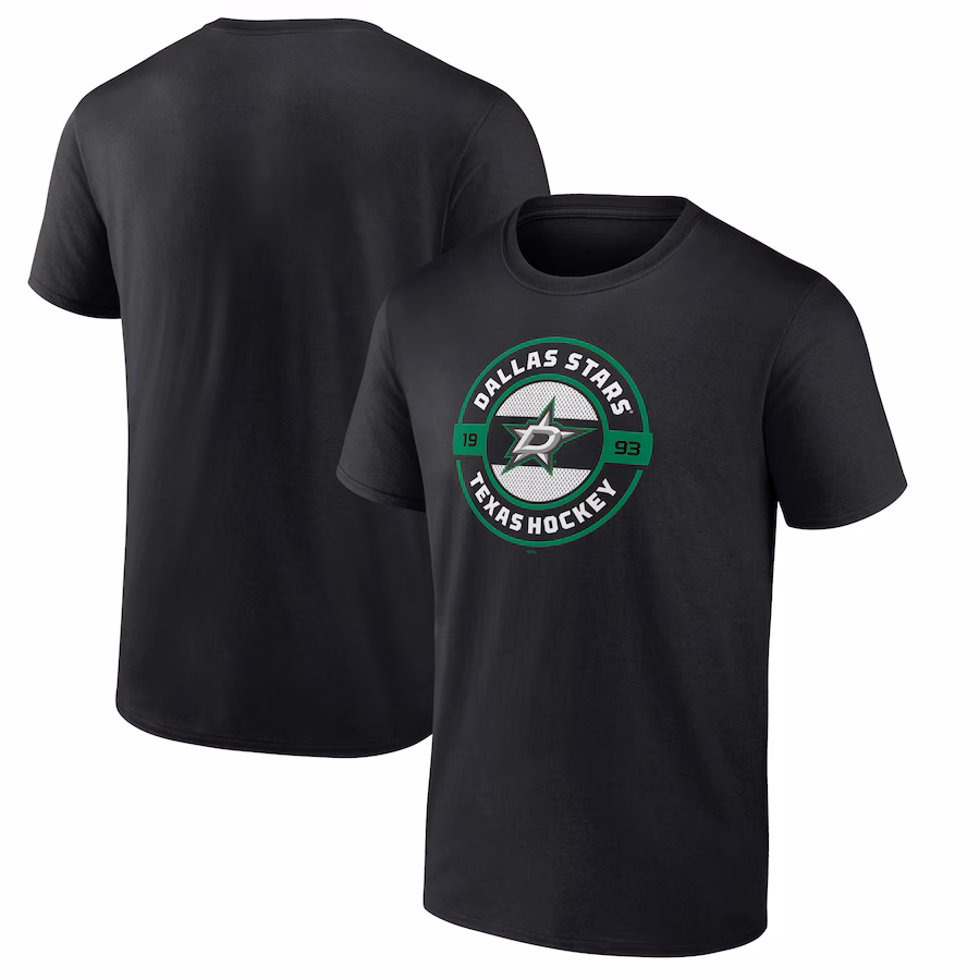 Men's Dallas Stars Fanatics Black Local T-Shirt - Ujersey Shop