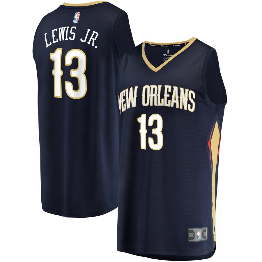 Youth New Orleans Pelicans Kira Lewis Jr. Fanatics Navy Fast Break Replica Jersey - Icon Edition - Ujersey Shop