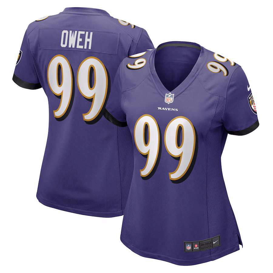 Women's Baltimore Ravens Odafe Oweh Nike Purple Game Jersey - Ujersey Shop