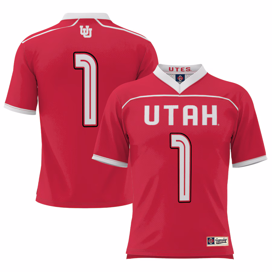 Utah Utes GameDay Greats Youth #1 Lightweight Lacrosse Jersey - Red - Ujersey Shop