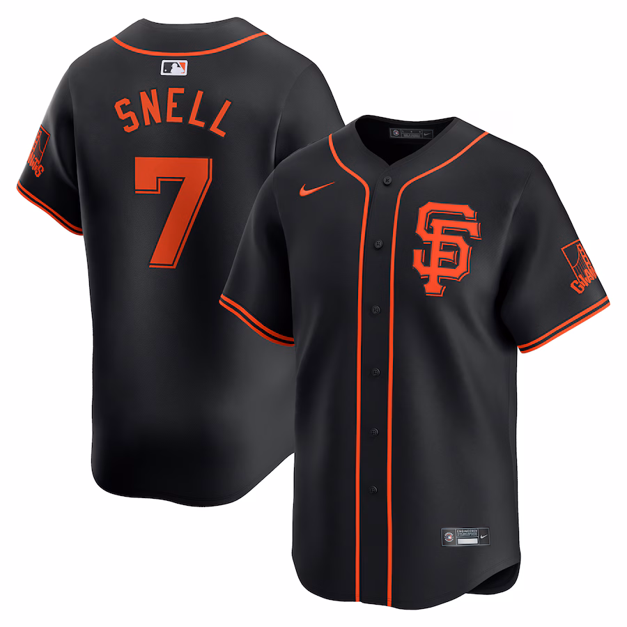 Men's San Francisco Giants Blake Snell Nike Black Alternate Limited Jersey - Ujersey Shop