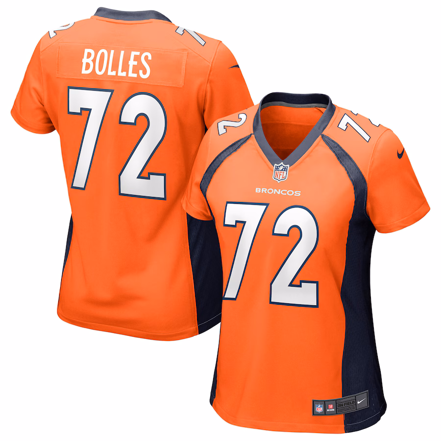 Women's Denver Broncos Garett Bolles Nike Orange Game Jersey - Ujersey Shop