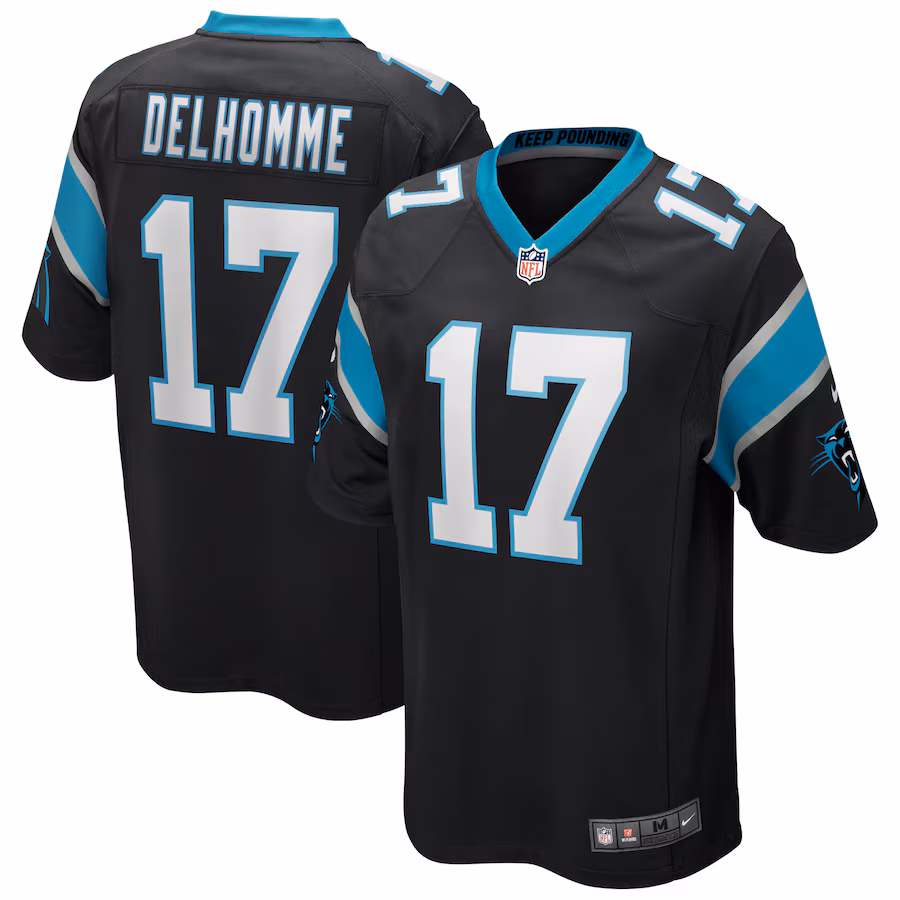Men's Carolina Panthers Jake Delhomme Nike Black Game Retired Player Jersey - Ujersey Shop