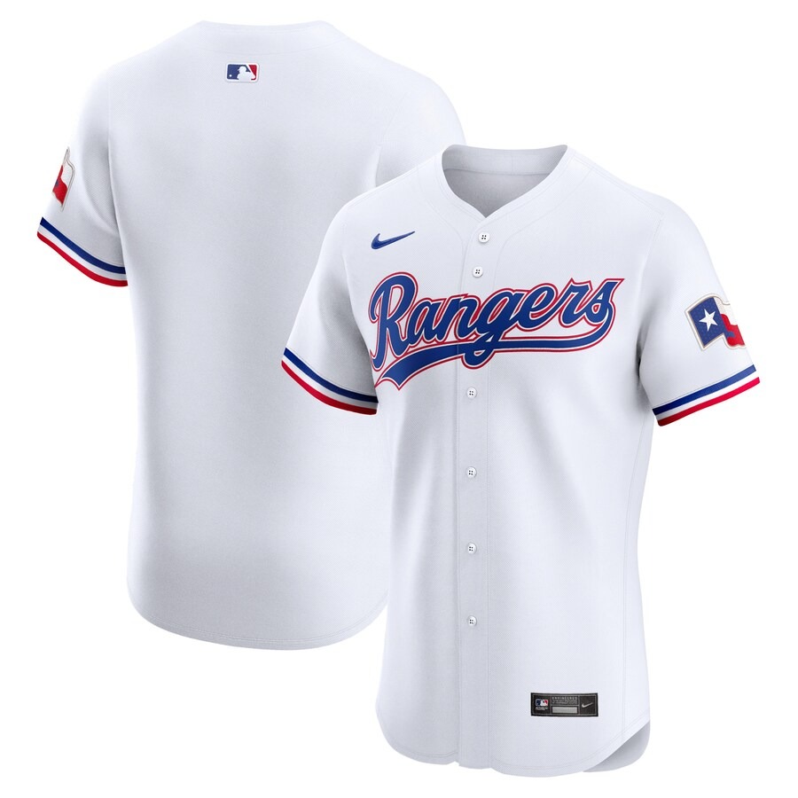 Men's Texas Rangers Nike White Home Elite Jersey - Ujersey Shop