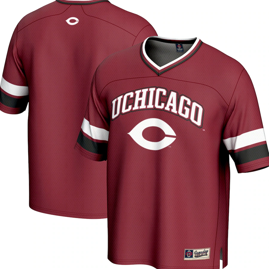 Men's GameDay Greats Maroon UChicago Maroons Spirit Football Jersey - Ujersey Shop