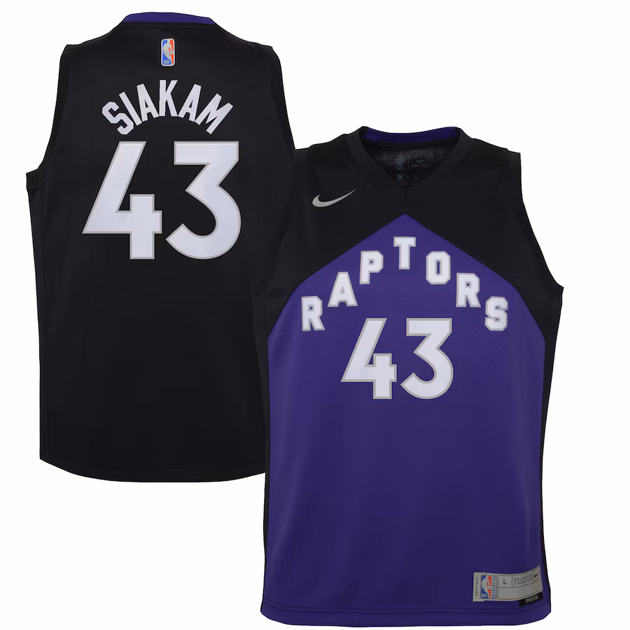 Youth Toronto Raptors Pascal Siakam Nike Black/Purple 2020/21 Swingman Player Jersey - Earned Edition - Ujersey Shop