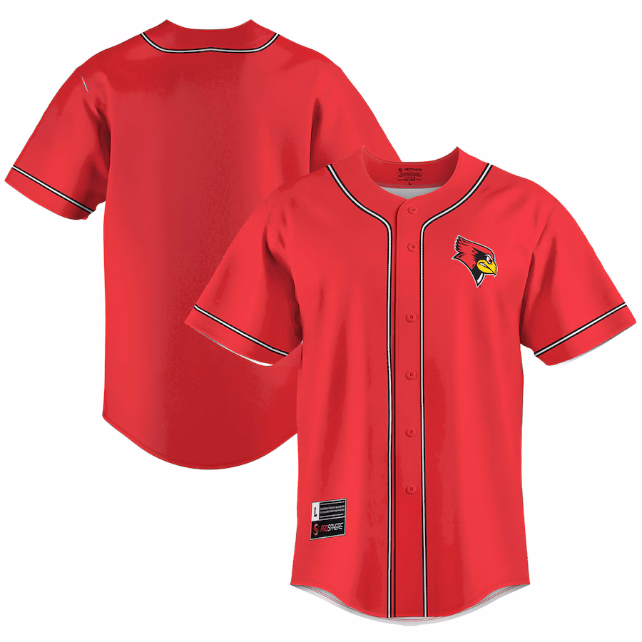 Men's GameDay Greats  Red Illinois State Redbirds  Lightweight Baseball Jersey - Ujersey Shop