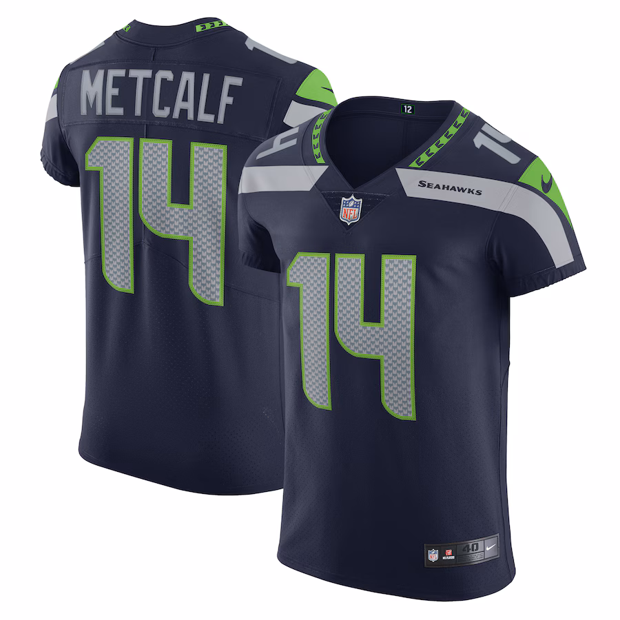 Men's Seattle Seahawks DK Metcalf Nike College Navy Vapor Elite Player Jersey - Ujersey Shop