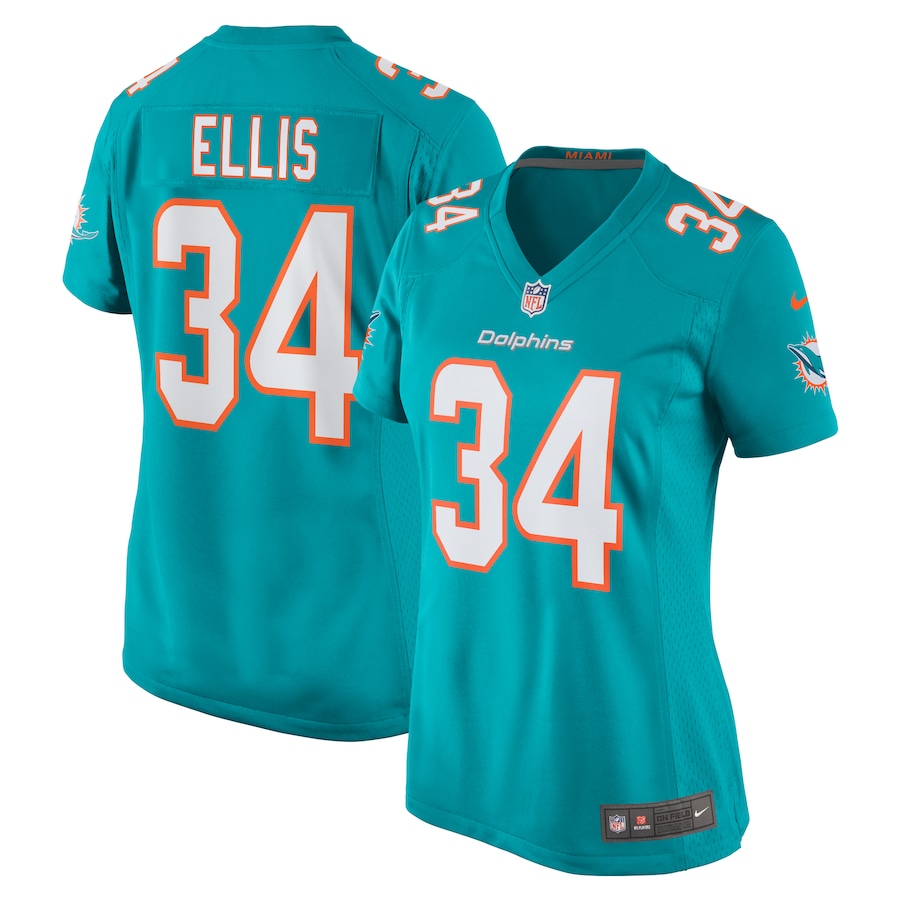 Women's Miami Dolphins Tino Ellis Nike Aqua Home Game Player Jersey - Ujersey Shop