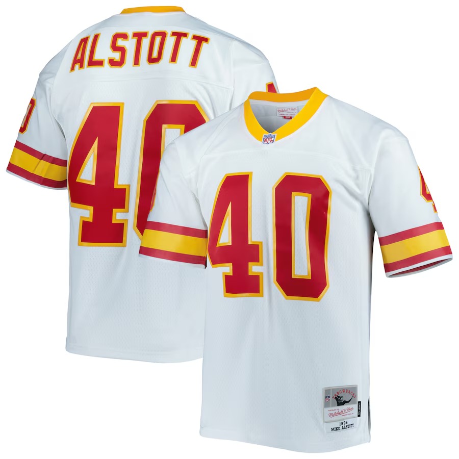 Men's Tampa Bay Buccaneers Mike Alstott Mitchell & Ness White Legacy Replica Jersey - Ujersey Shop
