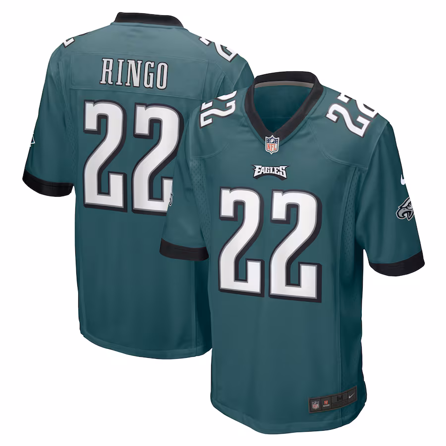 Men's Philadelphia Eagles Kelee Ringo Nike Midnight Green Team Game Jersey - Ujersey Shop