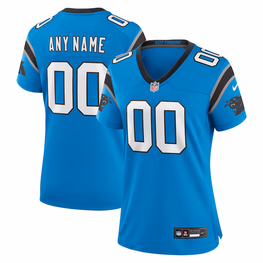 Women's Carolina Panthers  Nike Blue Alternate Custom Game Jersey - Ujersey Shop