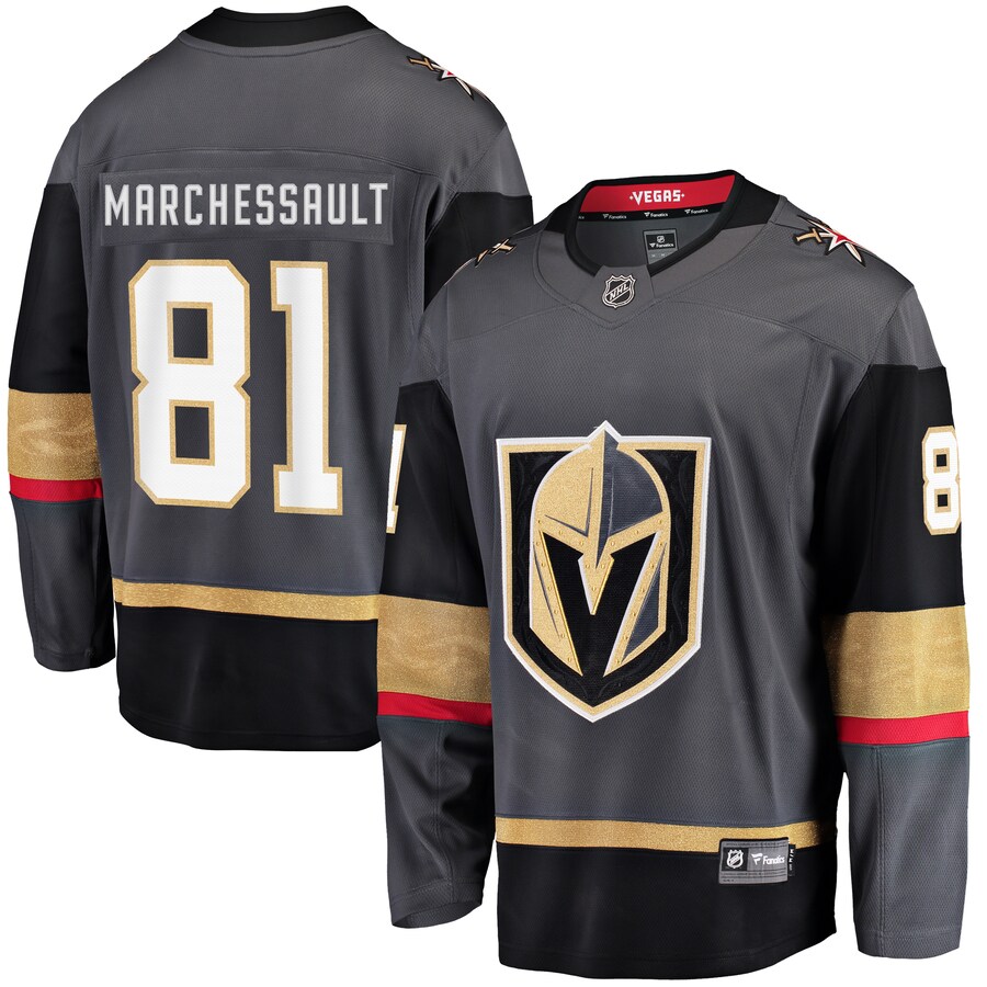 Men's Vegas Golden Knights Jonathan Marchessault Fanatics Branded Gray Alternate Breakaway Player Jersey - Ujersey Shop