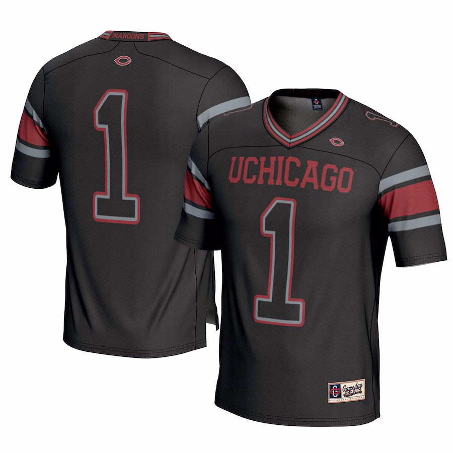 Youth GameDay Greats #1 Black UChicago Maroons Football Jersey - Ujersey Shop