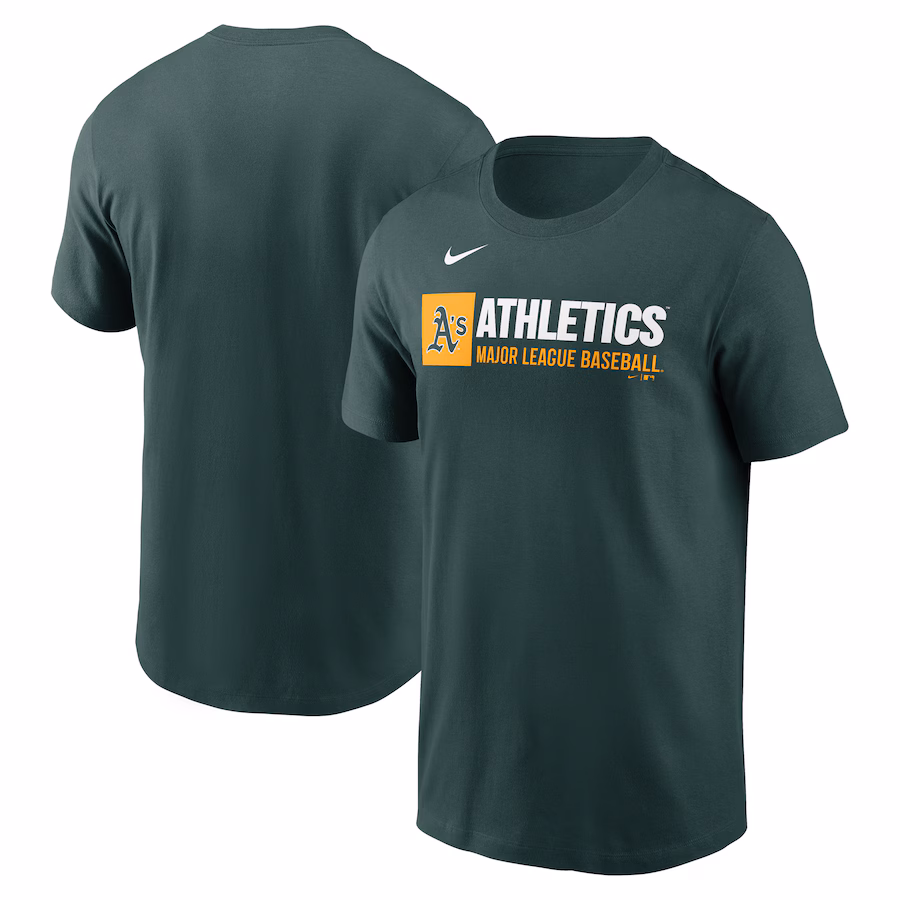 Men's Athletics Nike Green Team Block T-Shirt - Ujersey Shop