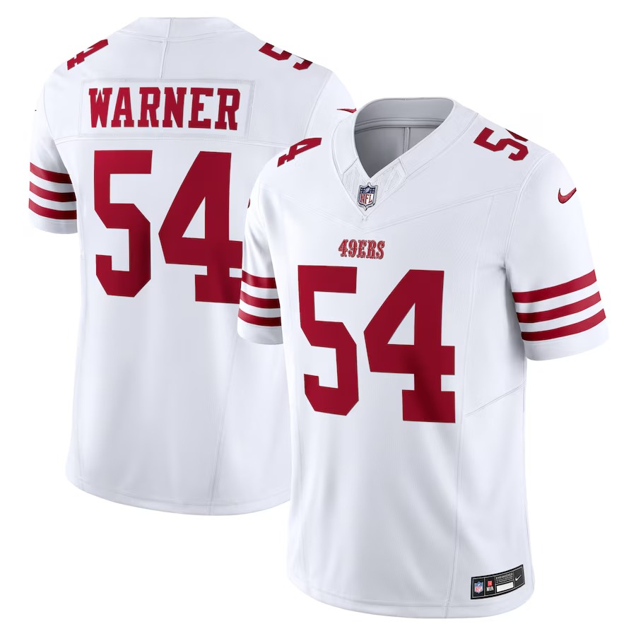 Men's San Francisco 49ers Fred Warner Nike White Vapor F.U.S.E. Limited Jersey - Ujersey Shop