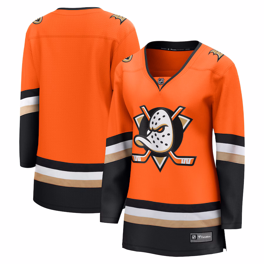 Women's Anaheim Ducks Fanatics Orange Home Breakaway Jersey - Ujersey Shop