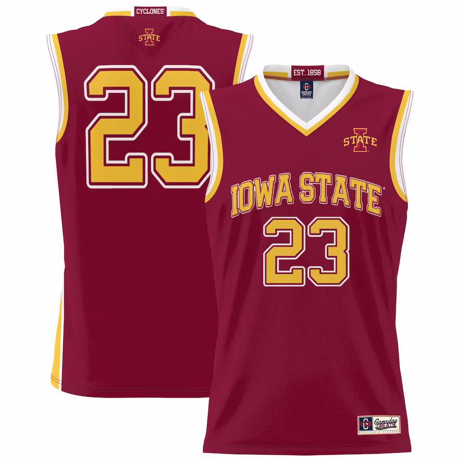 #23 Iowa State Cyclones GameDay Greats Youth Lightweight Basketball Jersey - Cardinal - Ujersey Shop