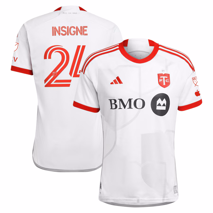 Men's Toronto FC Lorenzo Insigne adidas White 2024 GTA Kit Authentic Player Jersey - Ujersey Shop