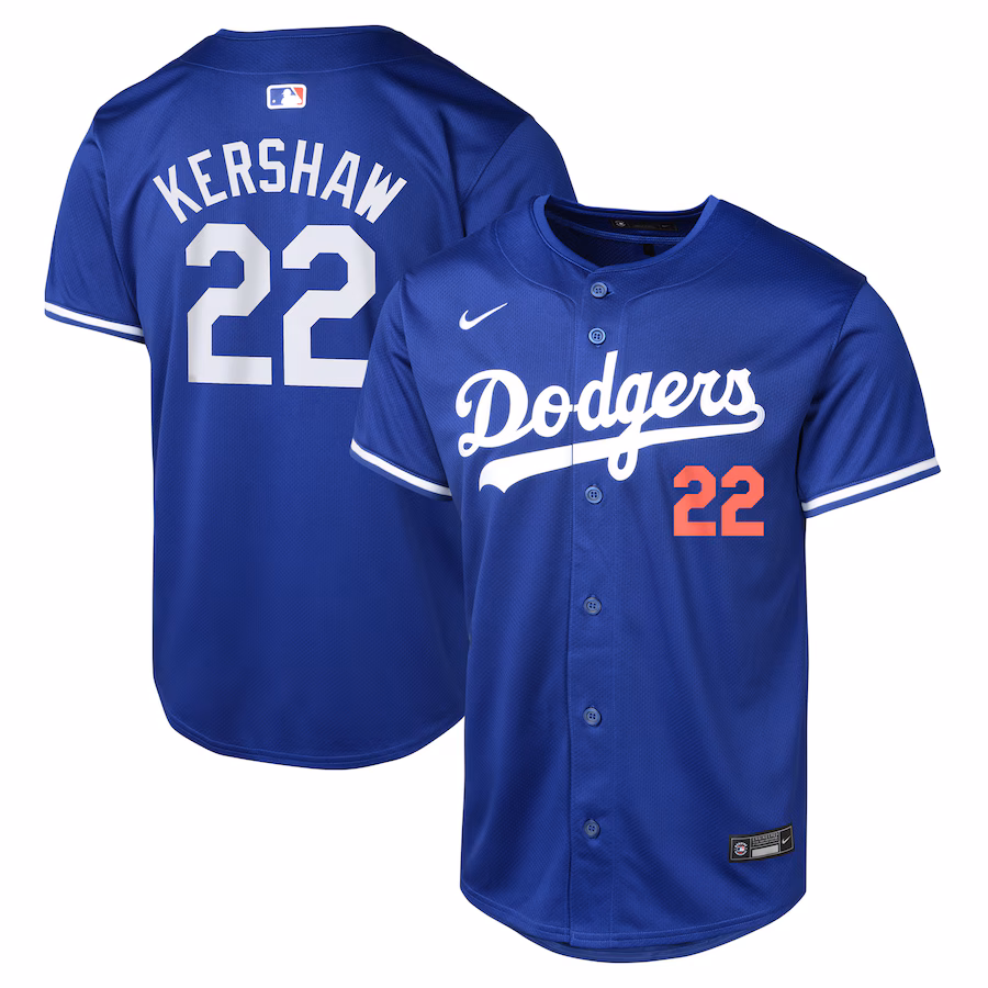 Youth Los Angeles Dodgers Clayton Kershaw Nike Royal Alternate Limited Player Jersey - Ujersey Shop