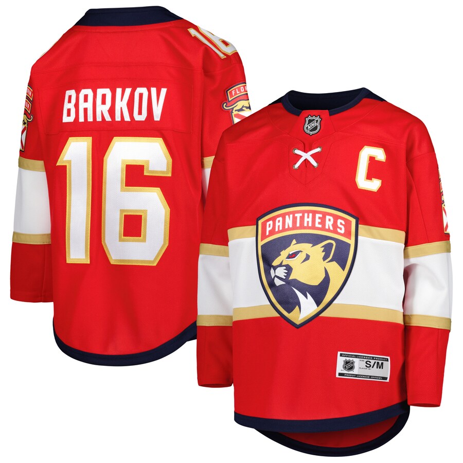 Youth Florida Panthers Aleksander Barkov Red Home Premier Player Jersey - Ujersey Shop